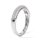 Luxuriant - Lab Grown Diamond (SI/G-H) Band Ring in Rhodium Overlay Sterling Silver 0.50 Ct._8740987_3