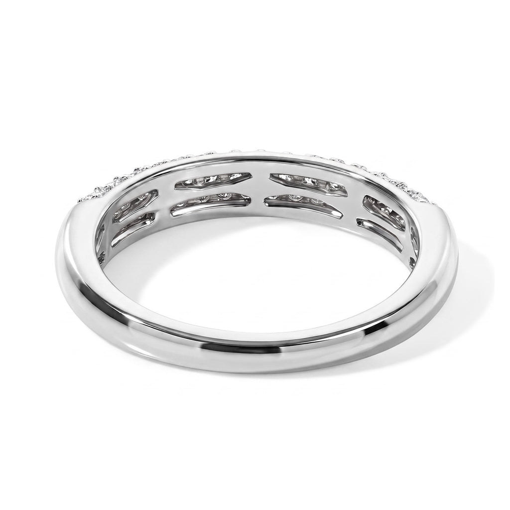 Luxuriant - Lab Grown Diamond (SI/G-H) Band Ring in Rhodium Overlay Sterling Silver 0.50 Ct._8740987_4
