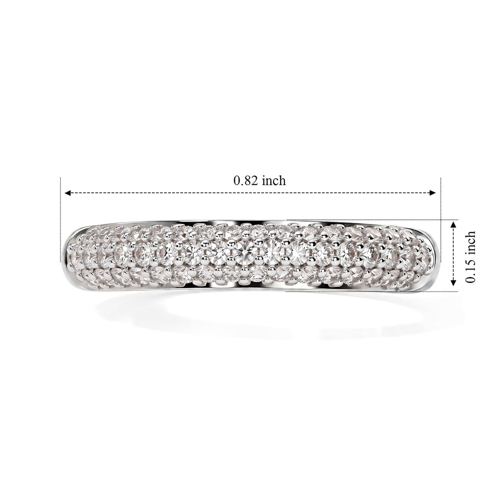 Luxuriant - Lab Grown Diamond (SI/G-H) Band Ring in Rhodium Overlay Sterling Silver 0.50 Ct._8740987_5