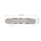 Luxuriant - Lab Grown Diamond (SI/G-H) Band Ring in Rhodium Overlay Sterling Silver 0.50 Ct._8740987_5