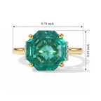 D'Joy - Colombian Colour Emeraldine Quartz & White Zircon Ring in Yellow Gold Plated Sterling Silver 4.70 Ct._8741335_4