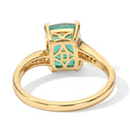 D'Joy - Colombian Colour Emeraldine Quartz & White Zircon Ring in Yellow Gold Plated Sterling Silver 2.75 Ct._8741339_3