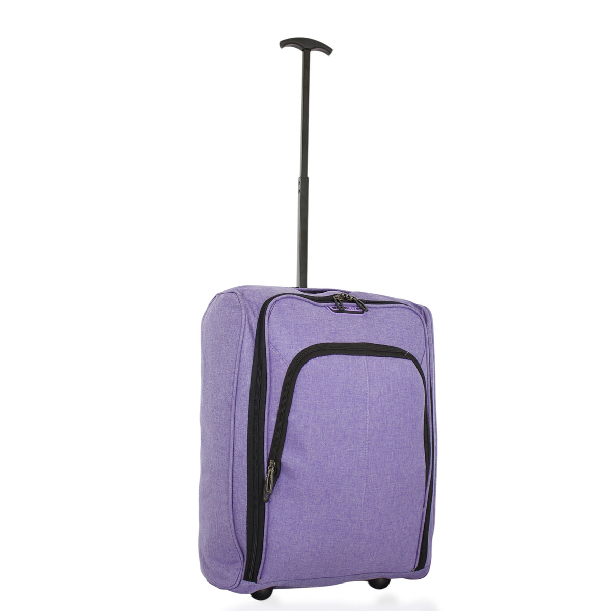 BORDLITE Cabin Bag on Wheels - Lightweight, Retractable Handle Soft Shell Carry On Flight Holdall &amp; Travel Duffel (Free Bag Allowance Approved) 50x35x20 CM - Purple V32575041 1