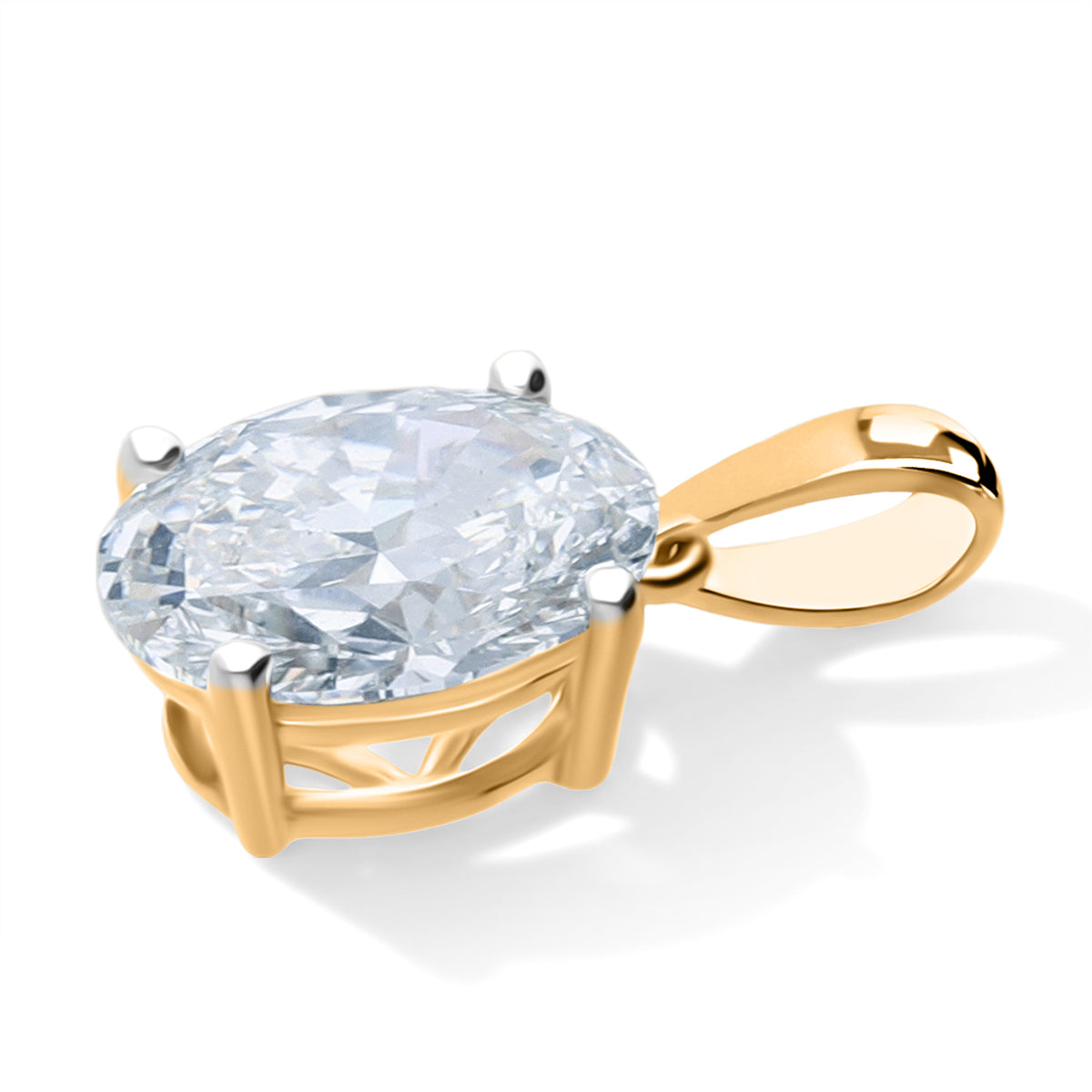 Luxuriant - 9K Yellow Gold SGL Certified Lab Grown Diamond (VS/E-F) Solitaire Pendant 2.00 Ct. 8741941 2