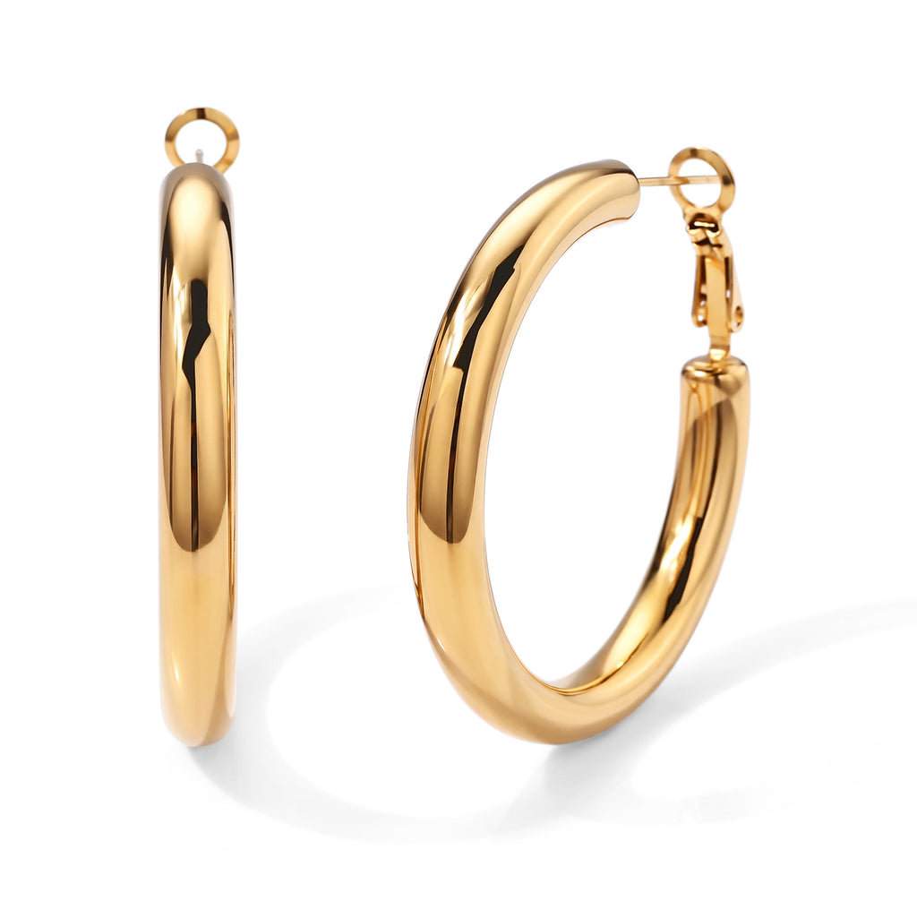Fancy Earring Pure White Stainless Steel_8741965