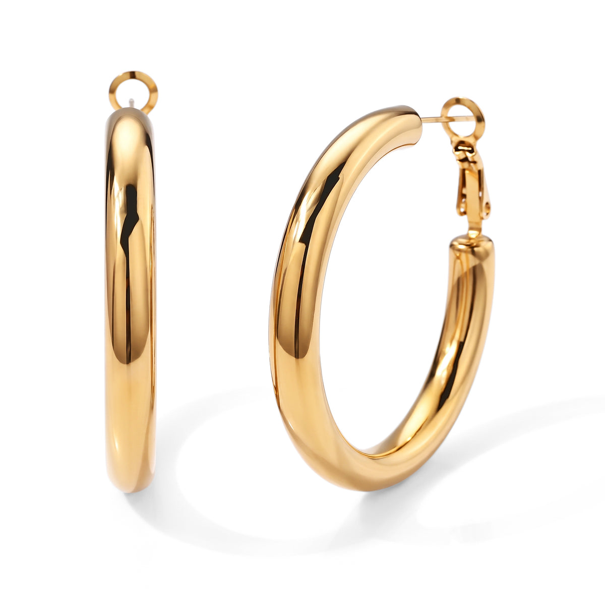 Close Out - Big Classic Hoop Earring with Clasp 8741965 0