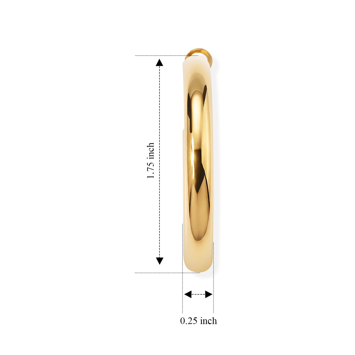 Close Out - Big Classic Hoop Earring with Clasp 8741965 4