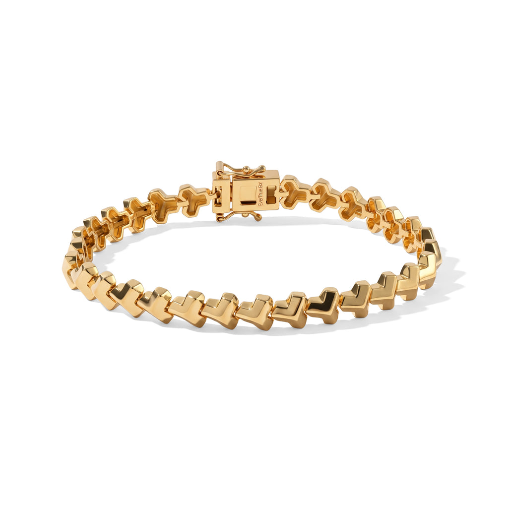 EverTrue Bronzella Collection - Linking Bracelet (Size - 7.5) in 18K Gold Plating_8742763