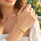EverTrue Bronzella Collection - Linking Bracelet (Size - 7.5) in 18K Gold Plating_8742763_1