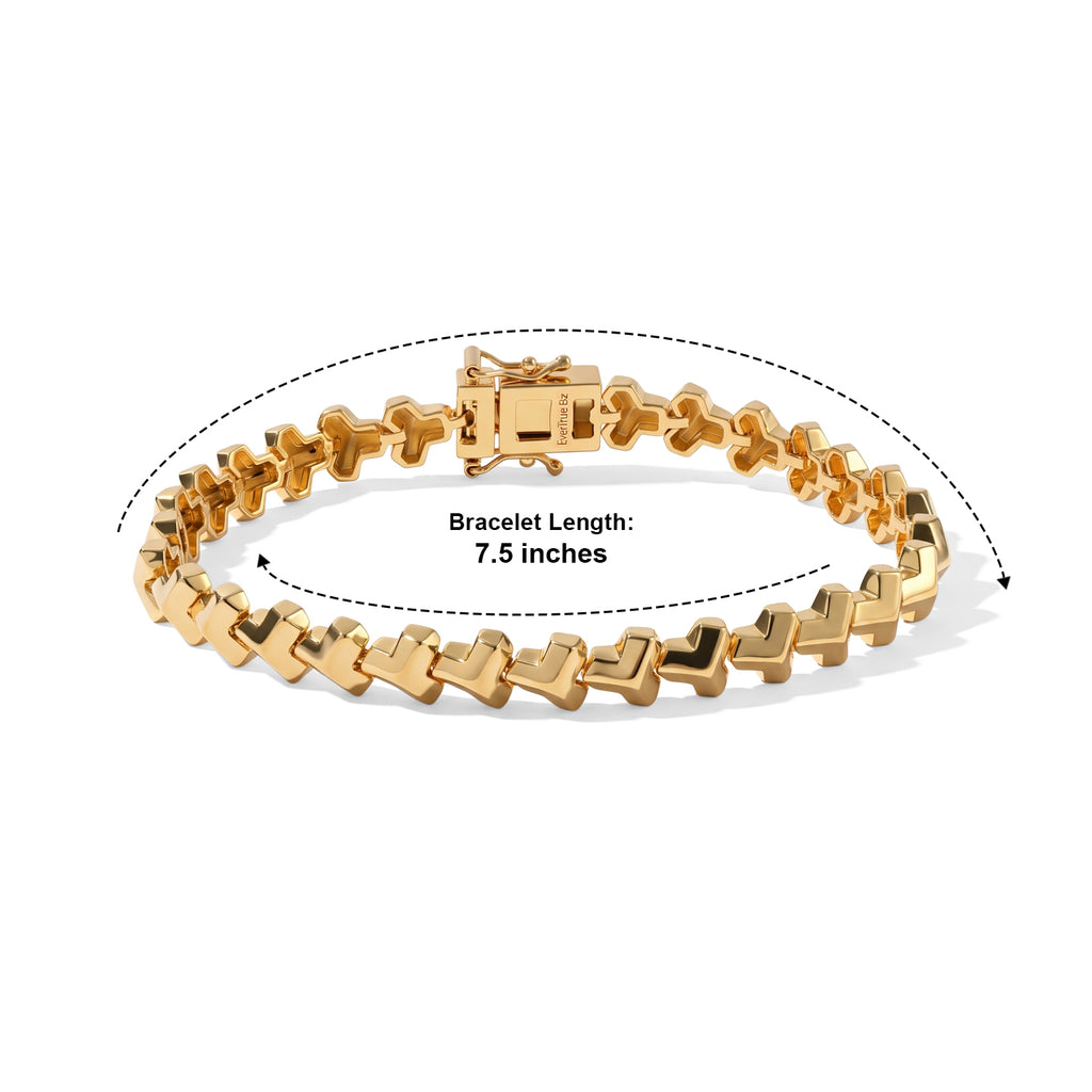 EverTrue Bronzella Collection - Linking Bracelet (Size - 7.5) in 18K Gold Plating_8742763_4