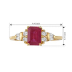 D'Joy - Fissure Filled Ruby & Moissanite Ring in 18K Yellow Gold Plated Sterling Silver 1.70 Ct._8743925_5