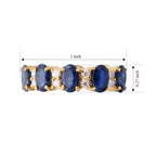 D'Joy Diffused Blue Sapphire, White Zircon Ring in 18K YG PlatingSterling Silver  3.360  Ct._8744151_3