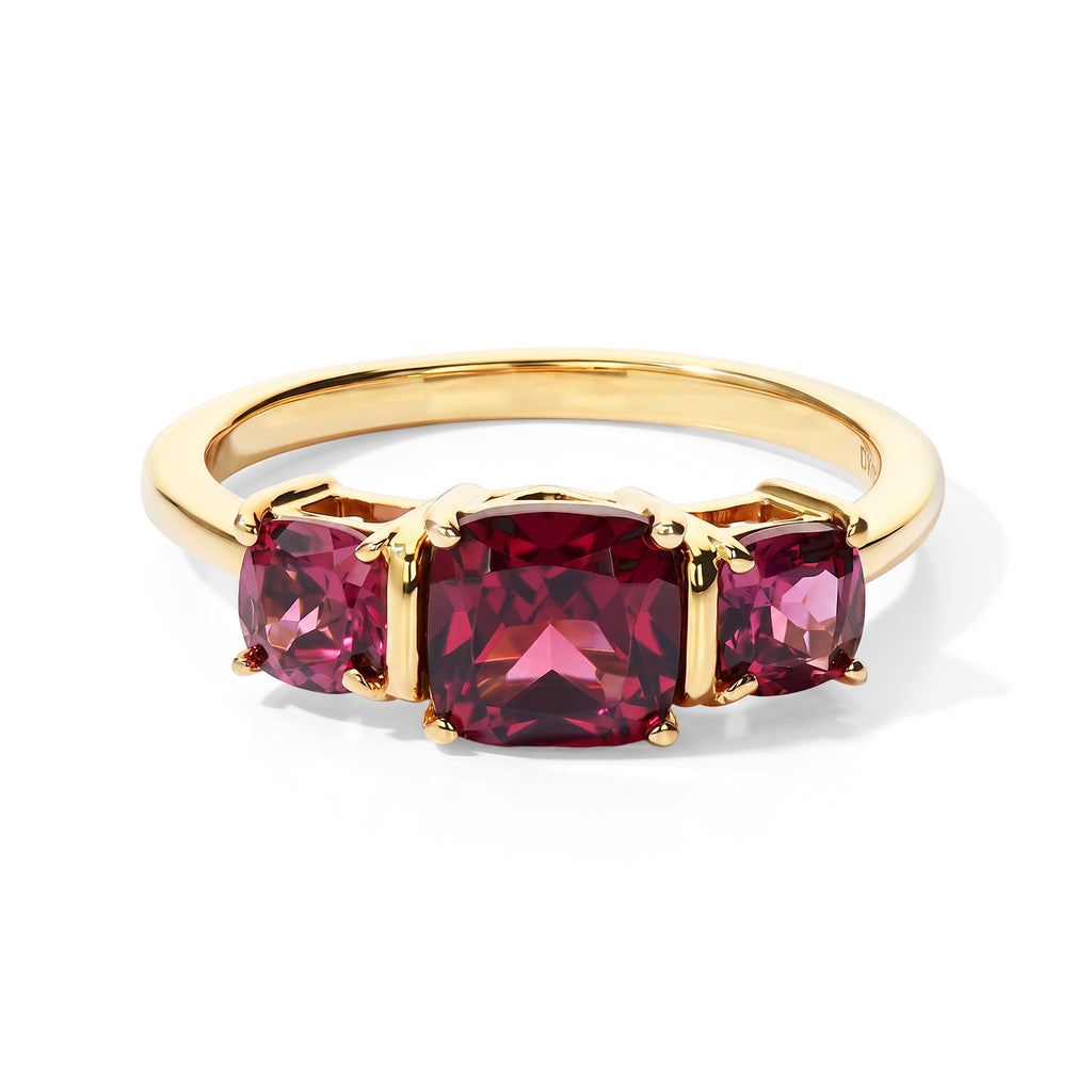 D'Joy Rhodolite Garnet 3 Stone Ring Sterling Silver  1.960  Ct._8744171
