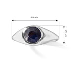D'Joy - Diffused Blue Sapphire Solitaire Ring in Rhodium Overlay Sterling Silver 1.90 Ct._8744596_4