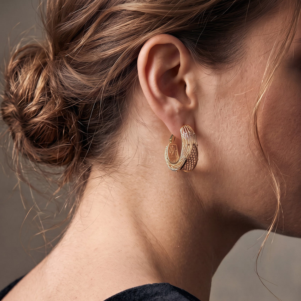 Twisted Rope Hoop Earring with Clasp 8744641 2