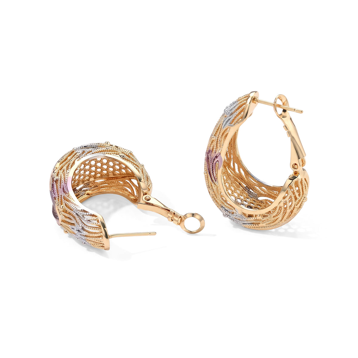 Twisted Rope Hoop Earring with Clasp 8744641 3