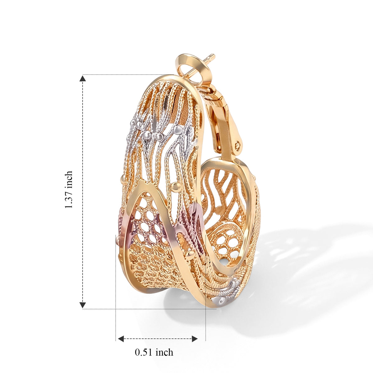 Twisted Rope Hoop Earring with Clasp 8744641 4