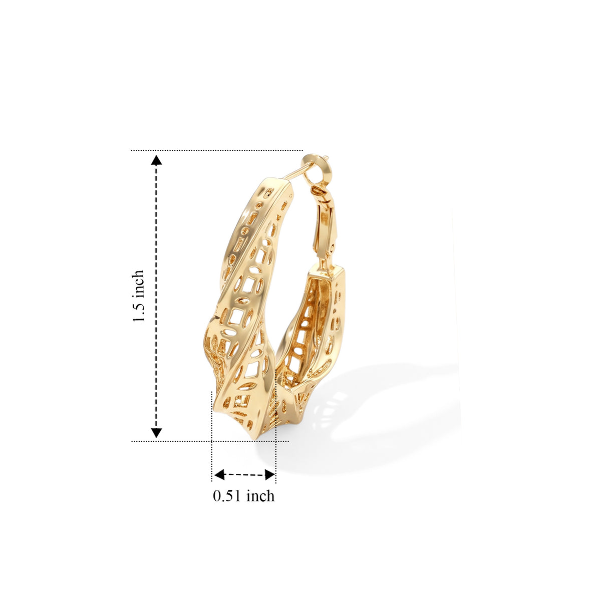 Twist Hoop Earring with Clasp 8744710 3