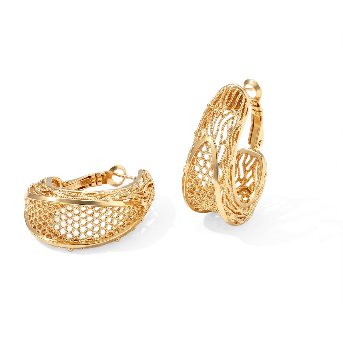 Textured Disc Drop Earring with Clasp 8744737 0