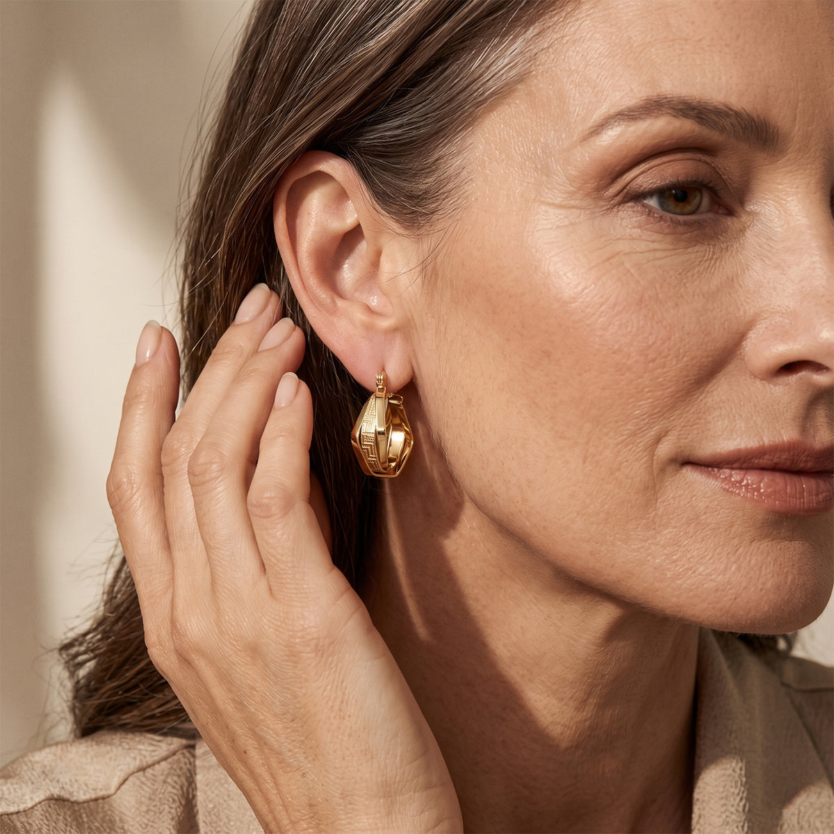 Braided Hoop Earring 8744743 1