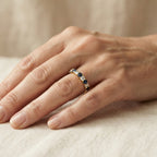 D'Joy - Diffused Blue Sapphire & Moissanite Ring in Yellow Gold Plated Sterling Silver 1.24 Ct._8744868_1
