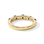 D'Joy - Diffused Blue Sapphire & Moissanite Ring in Yellow Gold Plated Sterling Silver 1.24 Ct._8744868_3