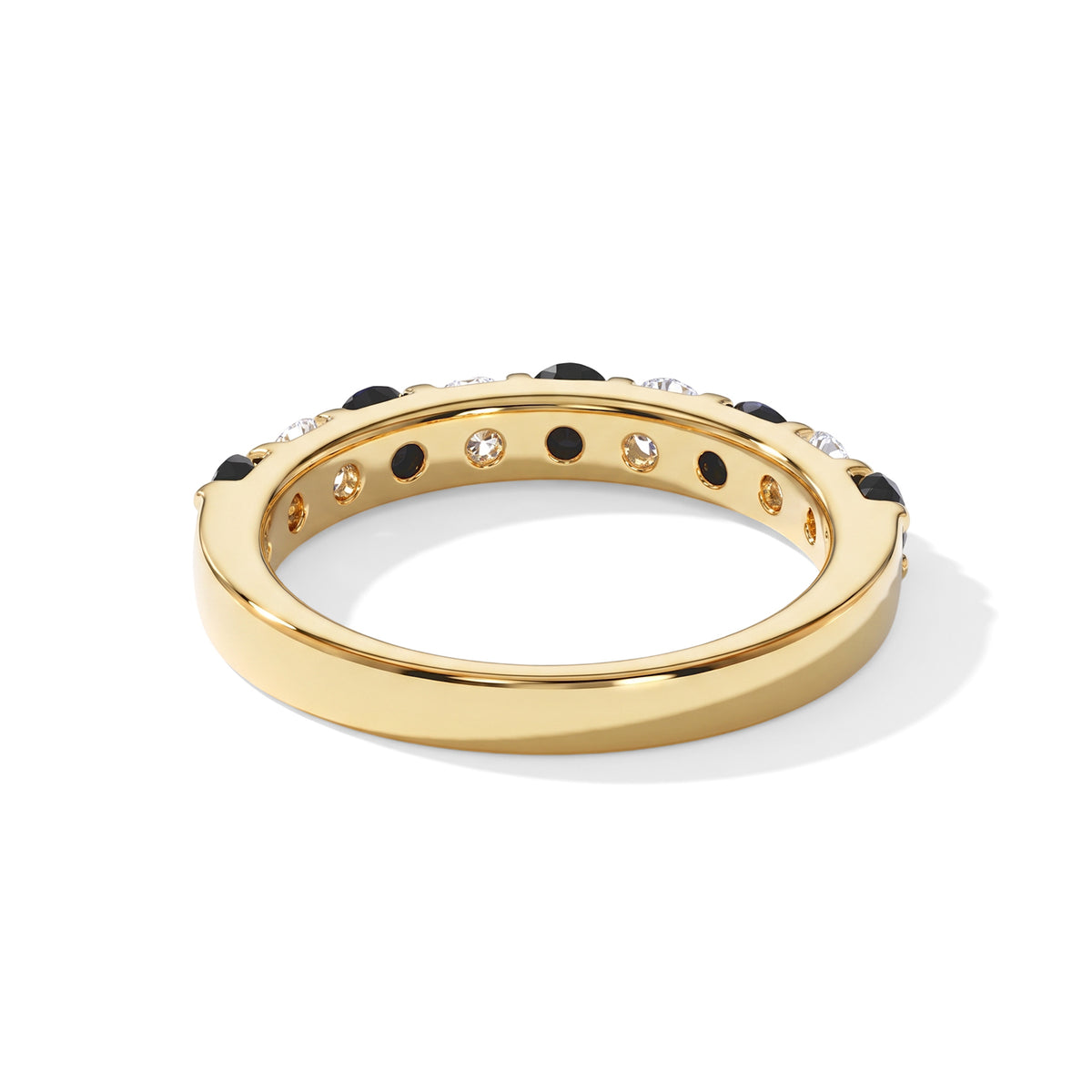 D'Joy - Diffused Blue Sapphire &amp; Moissanite Ring in Yellow Gold Plated Sterling Silver 1.24 Ct. 8744868 3
