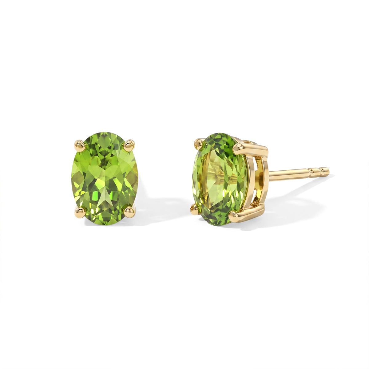 D'Joy - Peridot Stud Earring with Push Back in 18K Vermeil Yellow Gold Plated Sterling Silver 1.50 Ct. 8745252 0