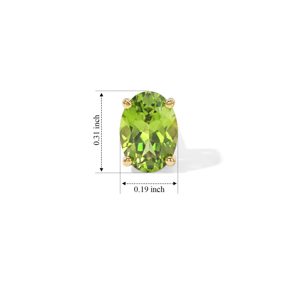 D'Joy - Peridot Stud Earring with Push Back in 18K Vermeil Yellow Gold Plated Sterling Silver 1.50 Ct._8745252_4