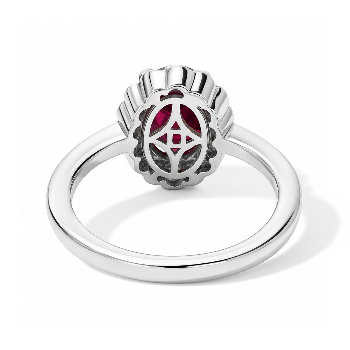 D'Joy Rhodolite Garnet, White Zircon Main Stone With Surrounding Stone Ring in Platinum OverlaySterling Silver  1.788  Ct. 8745706 3