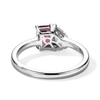 D'Joy Rhodolite Garnet, Moissanite Fancy Ring in Platinum OverlaySterling Silver  1.085  Ct._8745774_4