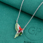GP - AAA African Ruby & Multi Gemstones Necklace (Size - 20) in Rhodium Overlay Sterling Silver_8745910_2