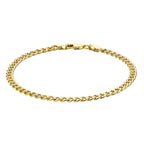9K Yellow Gold Hollow Curb Bracelet (Size - 7.5) with Lobster Clap_8746488