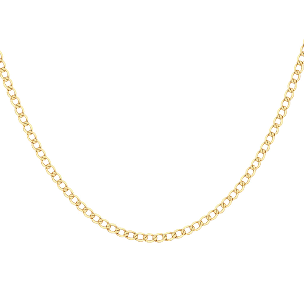 9K Yellow Gold Flat Curb Chain (Size - 24) With Lobster Clasp, Gold Wt. 8.20 Gms_8746544