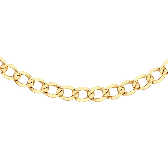 9K Yellow Gold Flat Curb Chain (Size - 24) With Lobster Clasp, Gold Wt. 8.20 Gms 8746544 2