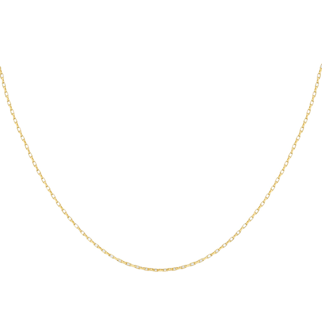 9K Yellow Gold Diamond Cut Belcher Chain (Size - 24) With Spring Ring Clasp_8746546