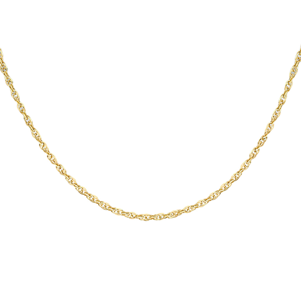 9K Yellow Gold Diamond Cut Prince of Wales Chain (Size - 22) With Lobster Clasp_8746573