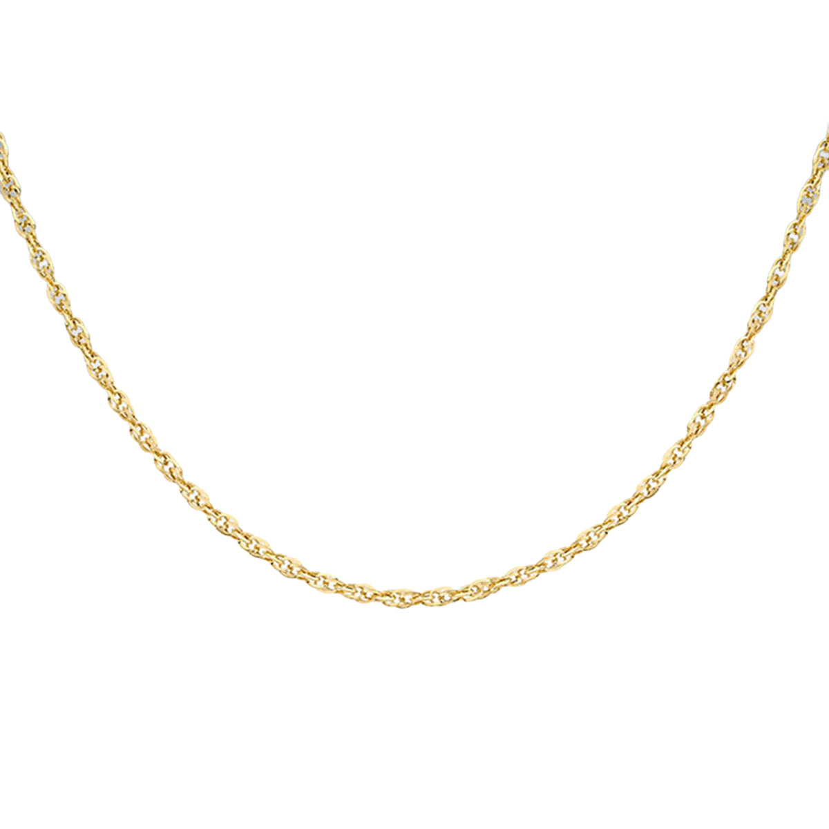 9K Yellow Gold Diamond Cut Prince of Wales Chain (Size - 22) With Lobster Clasp 8746573 0