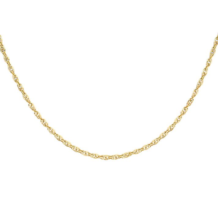 9K Yellow Gold Diamond Cut Prince of Wales Chain (Size - 22) With Lobster Clasp 8746573 1