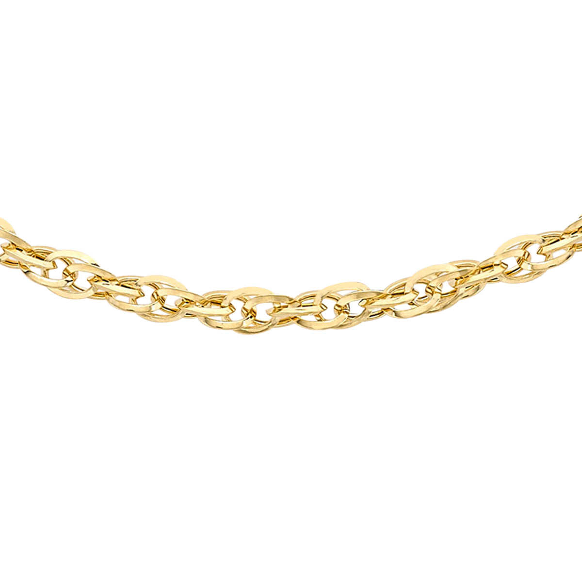 9K Yellow Gold Diamond Cut Prince of Wales Chain (Size - 22) With Lobster Clasp 8746573 1