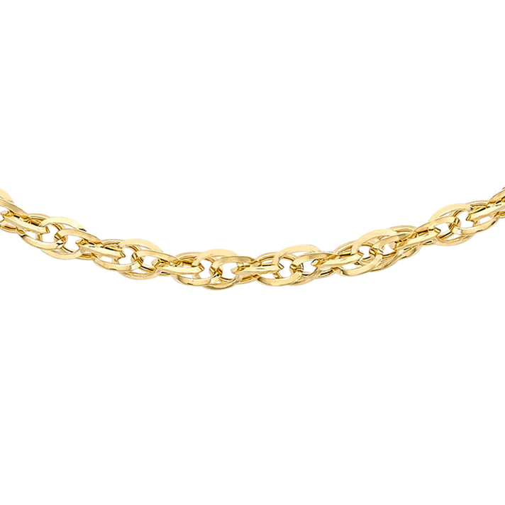 9K Yellow Gold Diamond Cut Prince of Wales Chain (Size - 22) With Lobster Clasp 8746573 2
