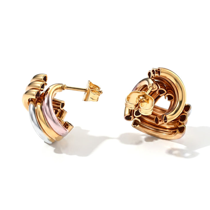 Close Out Deal- Designer Inspired Knot Stud Earring with Push Back 8746943 2