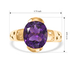 GP African Amethyst, Kanchanaburi Blue Sapphire Fancy Ring in 18K YG VermeilSterling Silver, Silver Wt.5 Gms  3.280  Ct._8747308_5