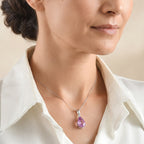 Rhapsody - 950 Platinum AAAA Patroke Kunzite Solitaire Pendant 16.75 Ct, Platinum Wt. 7.10 Gms_8748208_2