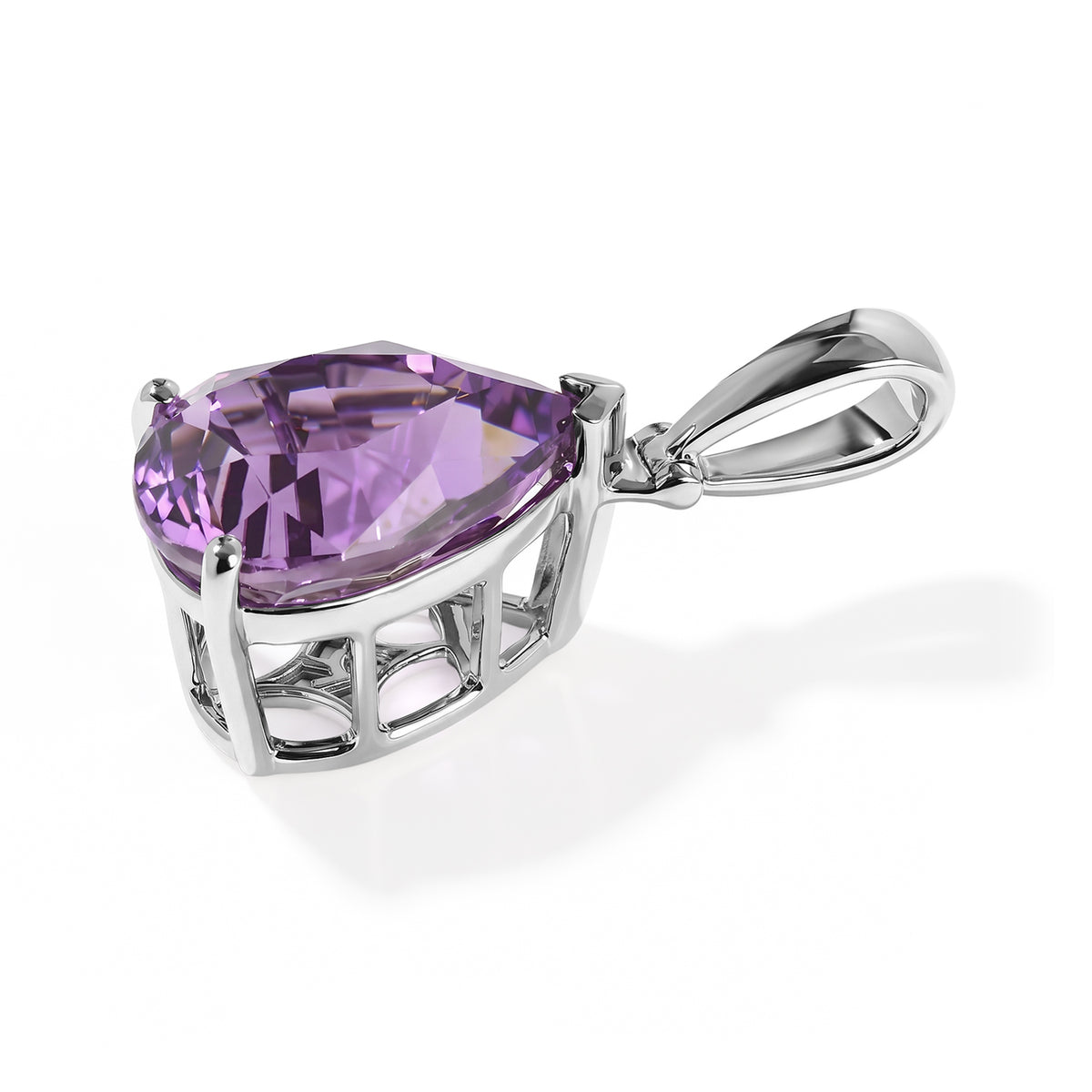Rhapsody - 950 Platinum AAAA Patroke Kunzite Solitaire Pendant 16.75 Ct, Platinum Wt. 7.10 Gms 8748208 3