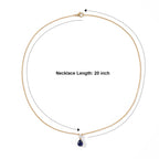 D'Joy - AAA Diffused Blue Sapphire & Moissanite Necklace (Size - 20) in Yellow Gold Plated Sterling Silver 2.07 Ct._8748210_5