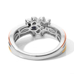 GP White Zircon, Kanchanaburi Blue Sapphire Fancy Ring Sterling Silver  0.040  Ct._8748474_4