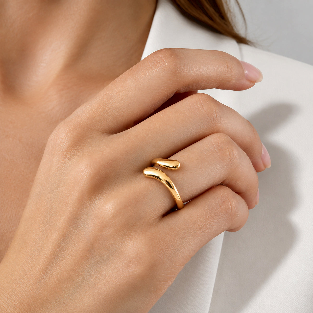 EverTrue Bronzella Collection - Bypass Ring in 18K Yellow Plating 8749390 1