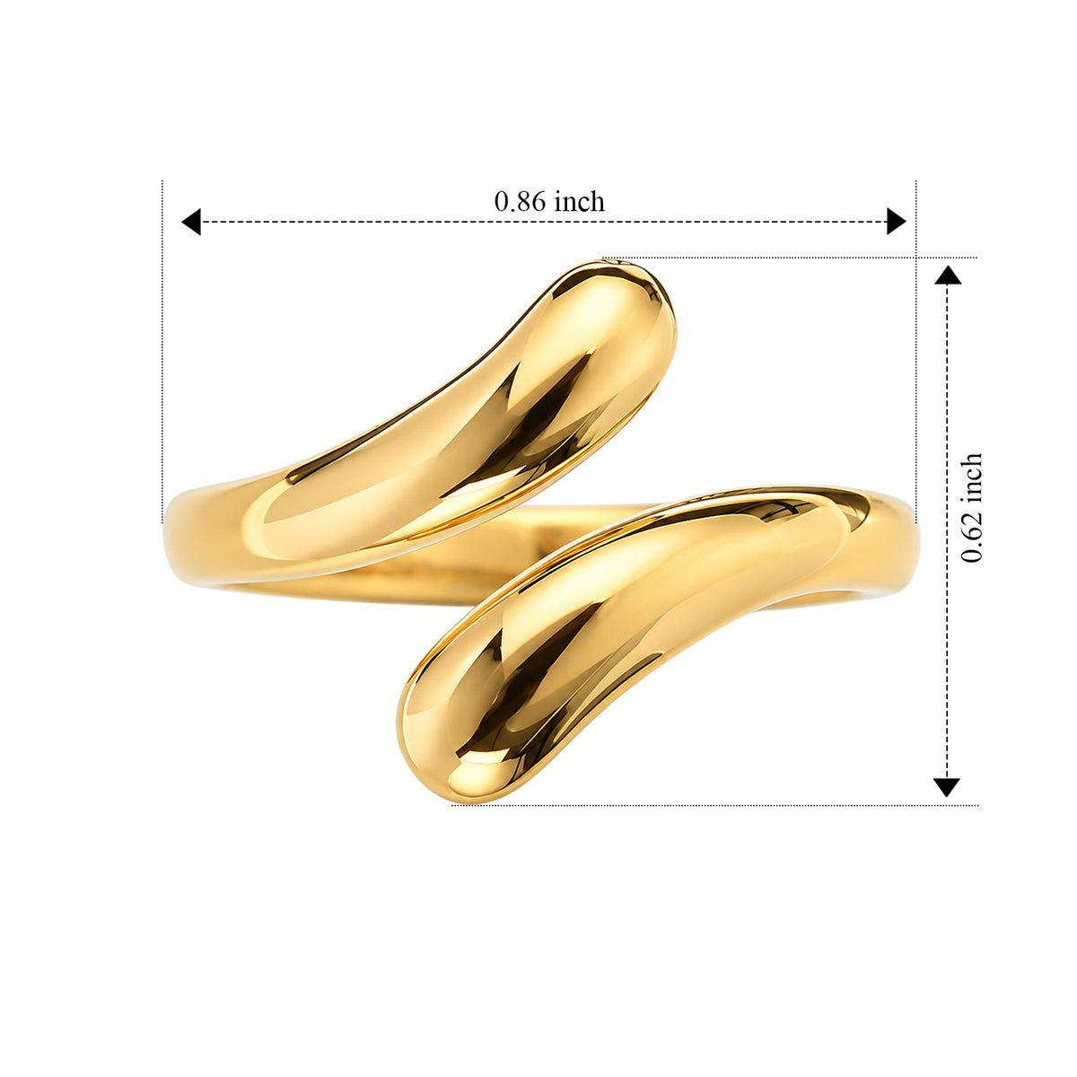 EverTrue Bronzella Collection - Bypass Ring in 18K Yellow Plating 8749390 5