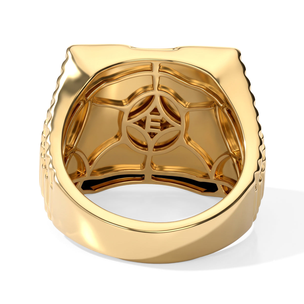 EverTrue Bronzella Collection - Cross Embossed Signet Ring in 18K Gold Plating 8749506 3